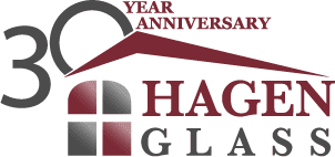 Hagen Glass 30 Year Anniversary Logo