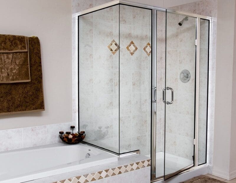 Agalite glass shower door from the Ascent Collection