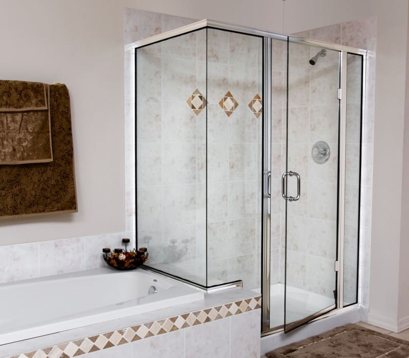 Agalite glass shower door from the Ascent Collection