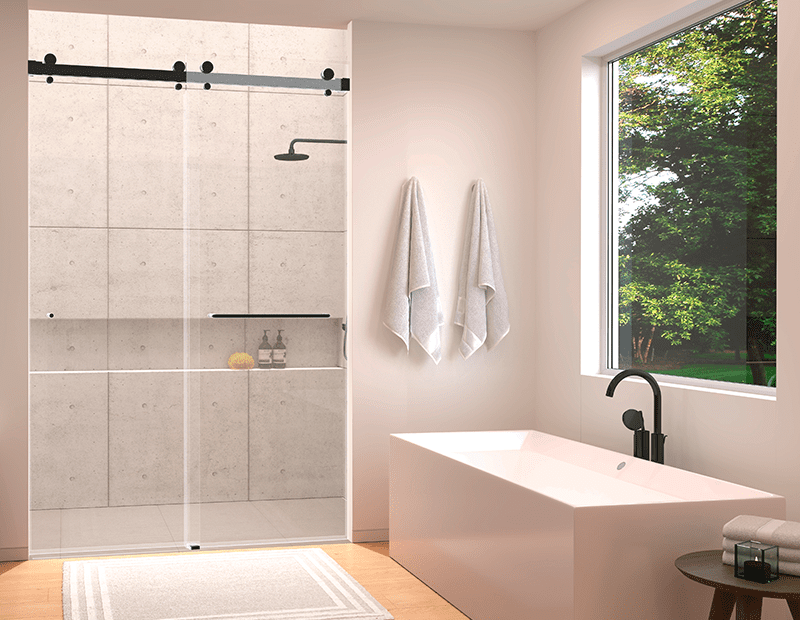 Agalite glass shower door from the Napa Collection