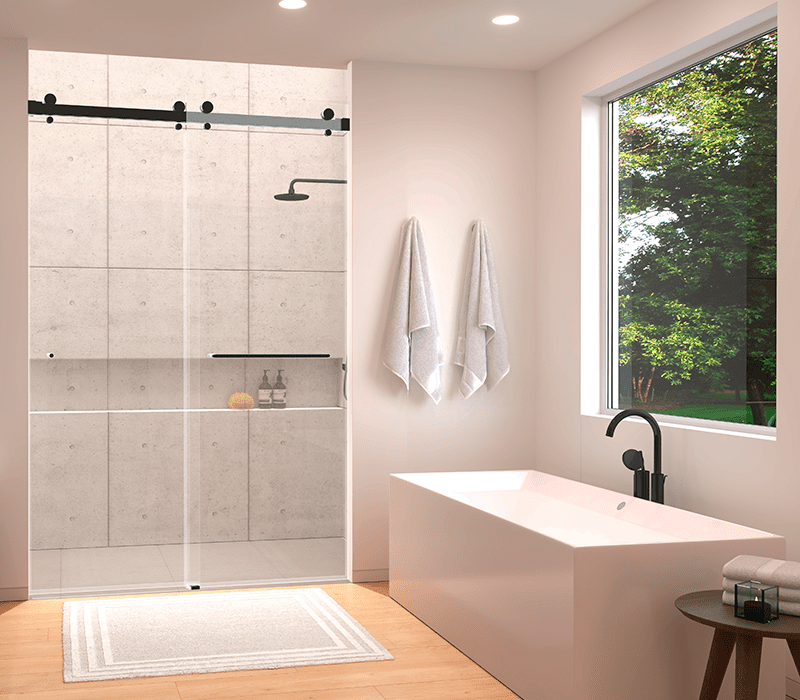 Agalite glass shower door from the Napa Collection