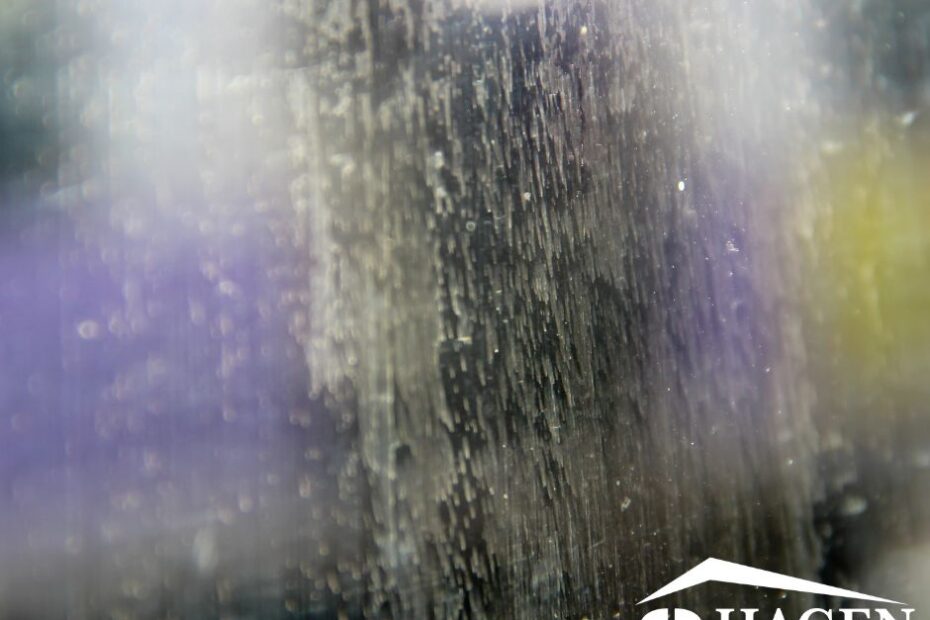 Image of window with water stains